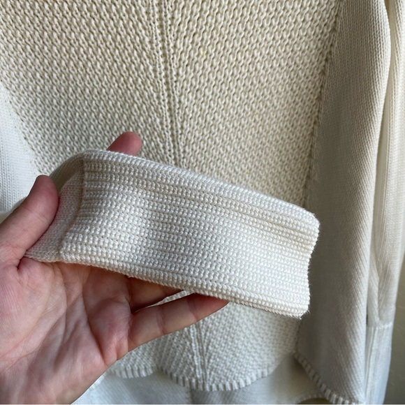 White House Black Market Ivory Textured Mock Neck Sweater Women’s Small - Picture 5 of 11